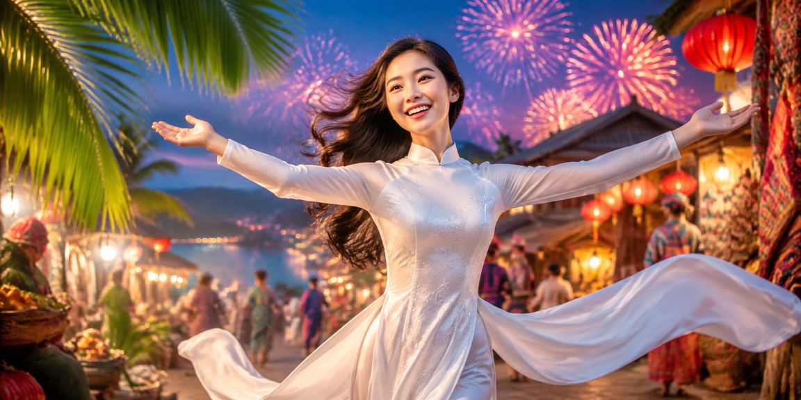 Cô gái mặc áo dài đăng ký tài khoản và nhận thưởng tại Sa Pa trên nền tảng j2team